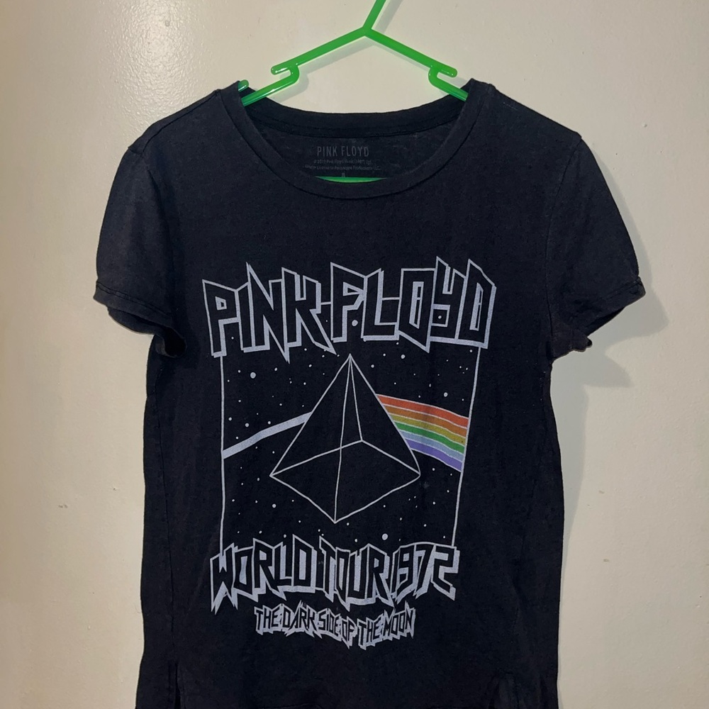 Pink Floyd Black Tee with Prism and Rainbow